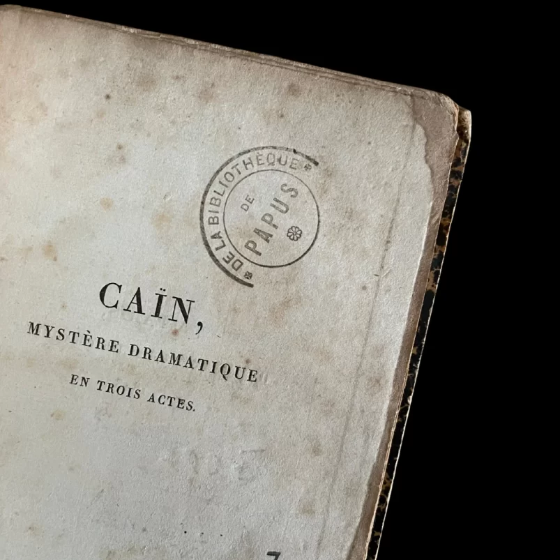 Lord Byron's Cain, Personal Copy of Papus With Stamp