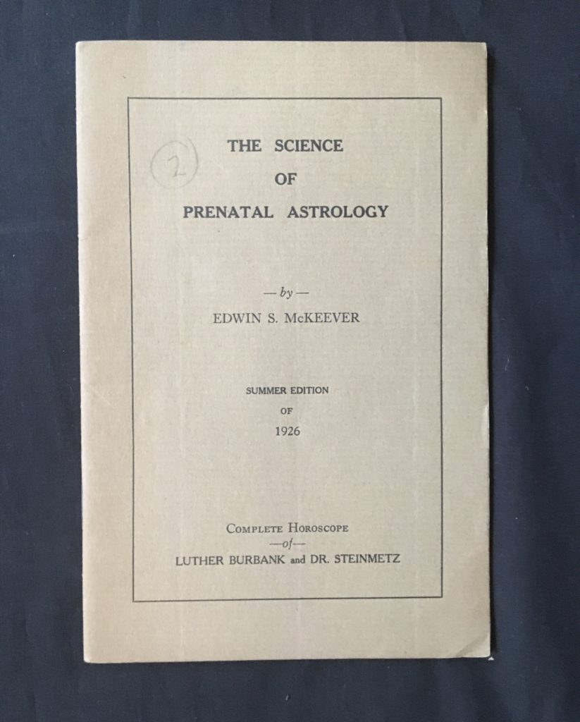 Vintage Prenatal Astrology Pamphlet Edwin McKeever USS Sheandoah air disaster 1926