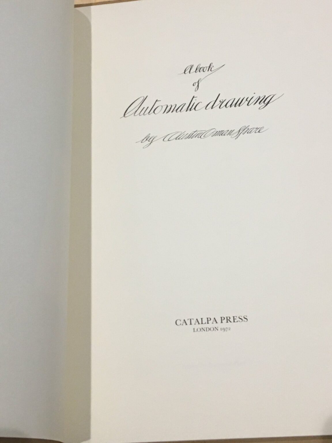 Austin Osman Spare Book of Automatic Drawings Catalpa Press 1972 Limited Edition