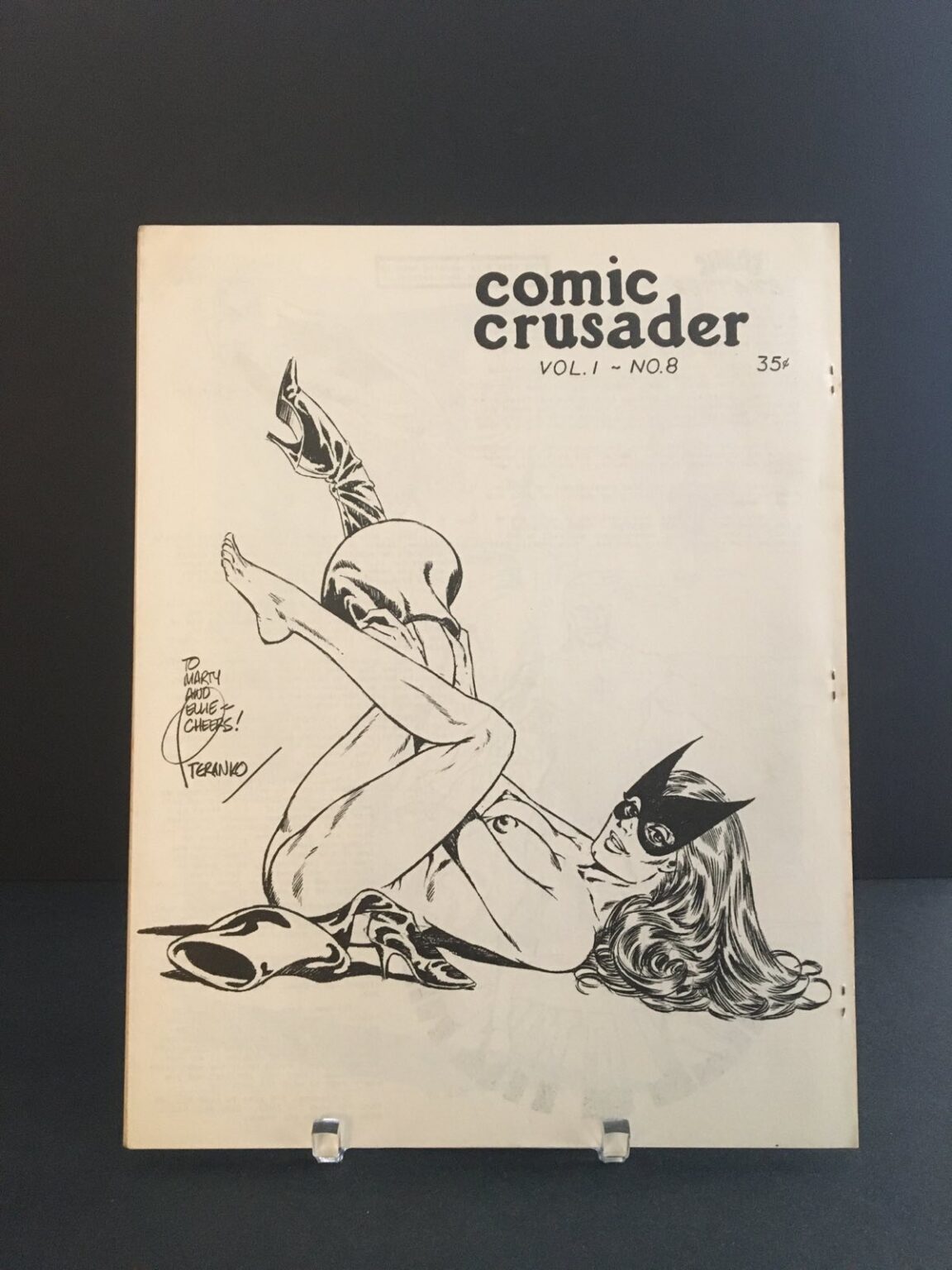 Comic Crusader #8 issue Fanzine Jim Steranko Nude Cover Steve Ditko Don Newton Comics Zine