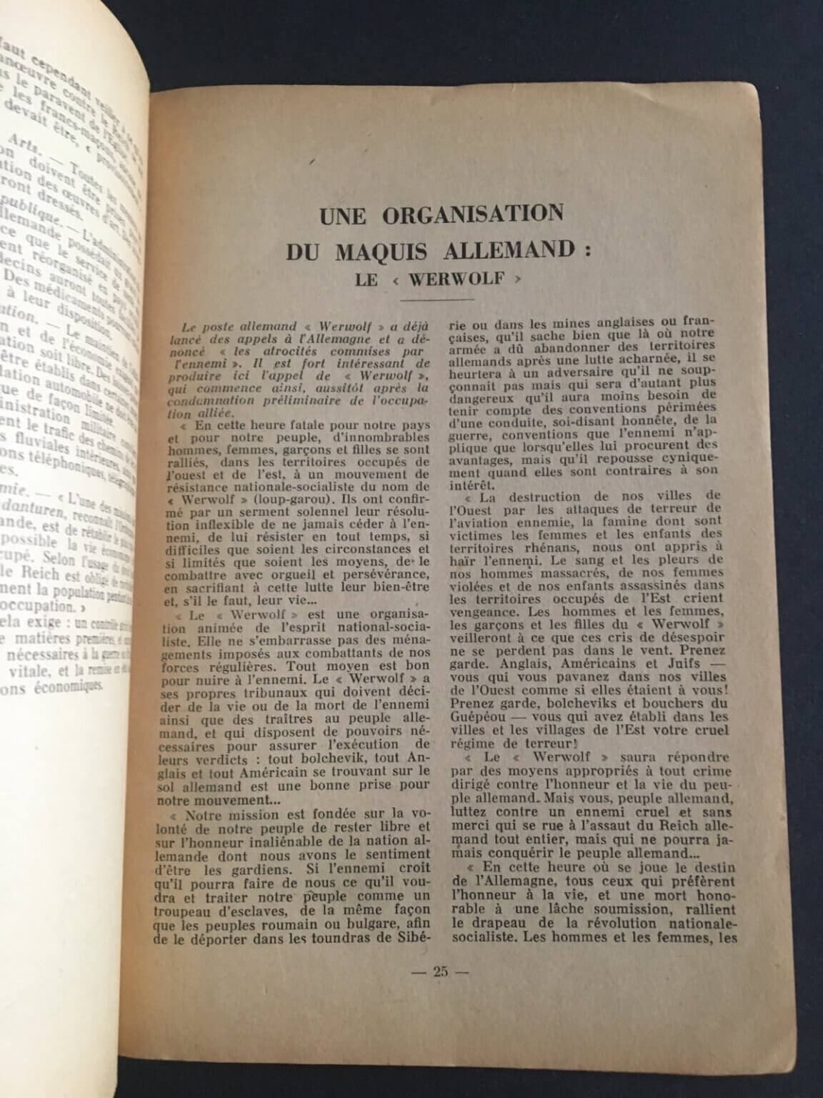 AMFA Bulletin 5 1945 German Occupation Operation Werwolf Nazi Resistance