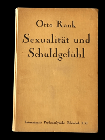 Otto Rank Sexualitat und Schuldegefuhl First Edition Theodore Van De Velde