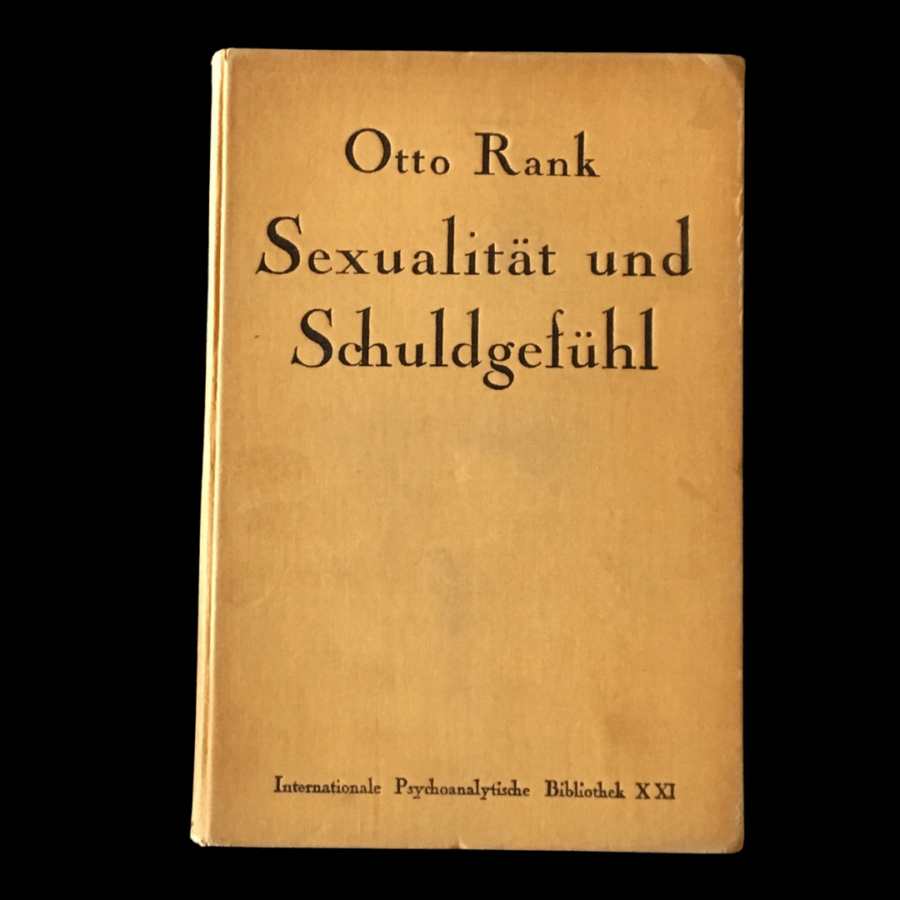 Otto Rank Sexualitat und Schuldegefuhl First Edition Theodore Van De Velde