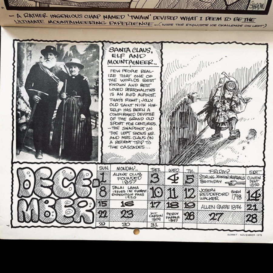 The Award Winning 1974 Sheridan Anderson Abominable Mountaineering Calendar