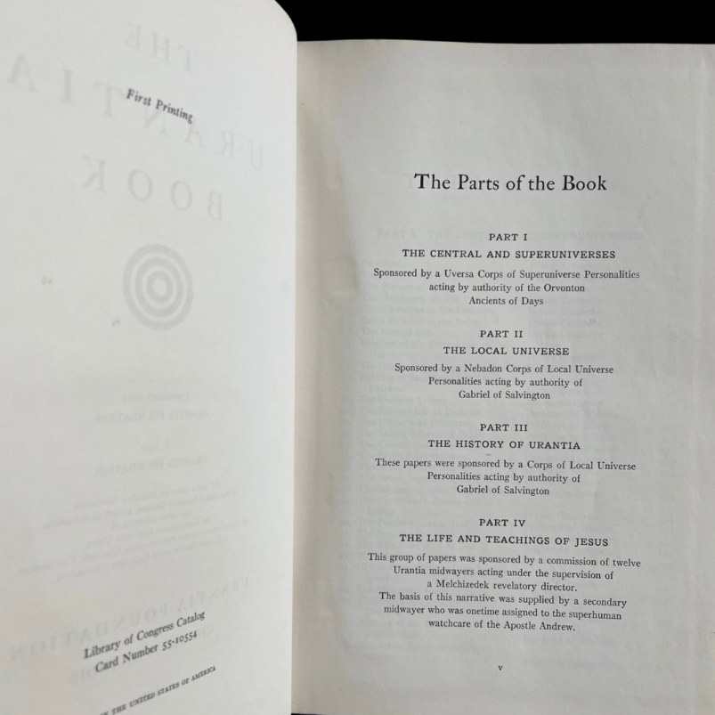 The Urantia Book First Edition First Printing 1955 Dust Jacket William Sadler Kellogg Urantia Foundation