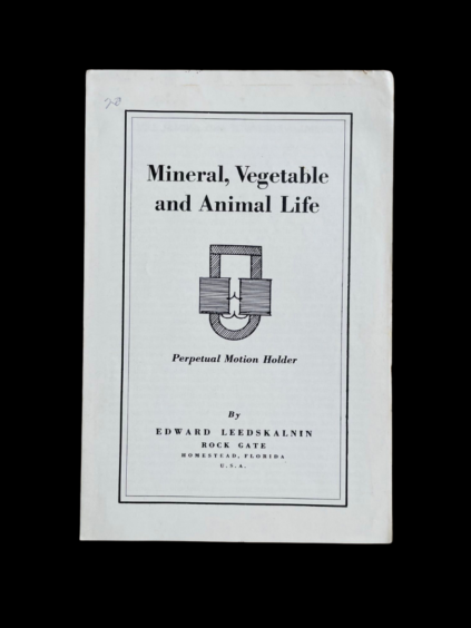 Edward Leedskalnin Mineral Vegetable Animal Life 1945 Coral Castle Florida Homestead Rock Gate First Edition Original Pamphlet