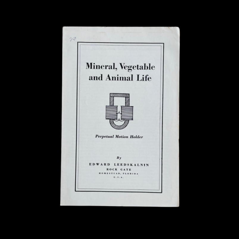 Edward Leedskalnin Mineral Vegetable Animal Life 1945 Coral Castle Florida Homestead Rock Gate First Edition Original Pamphlet