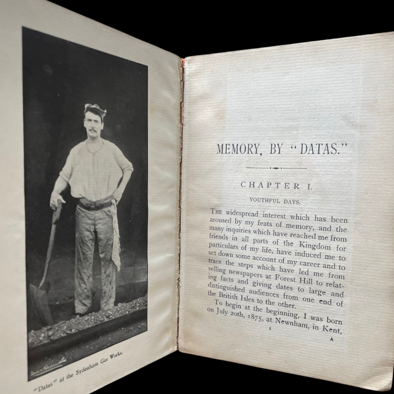 Datas Memory Simple System Memory Training 1904 First Edition William John Bottell Mentalist Mentalism Performer