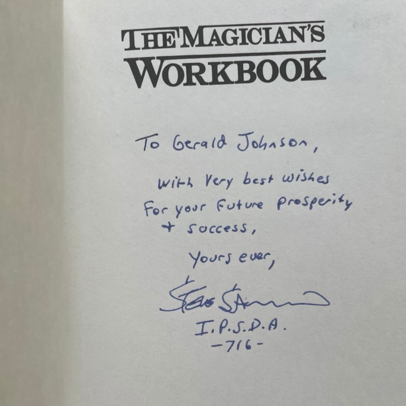 The Magician's Workbook Steve Savedow Weiser 1995 First Edition Signed Grimoire Occult Book