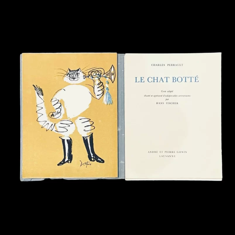 Chat Botte Puss In Boots Charles Perrault Hans Fischer Pierre Gonin Signed Limited Edition Illustrated Folio